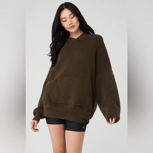 ALO Scholar Hooded Sweatshirt in Espresso